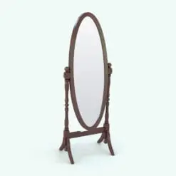 Traditional Oval Revit Mirror Family rendered with a chocolate-colored wood finish. Ideal for traditional-styled residential or even retail spaces, this Revit mirror family will blend in with the project seamlessly. Don't wait any longer and get this family now!