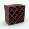 Traditional Squares Wine Rack Revit Family rendered in a cherry wood finish and holding a few bottles of red wine. This family is fully parametric and it allows you to change the grid from rotated to square and even make the squares bigger to hold more bottles at a time. Don't wait any longer and get this Traditional Squares Wine Rack Revit Family today.