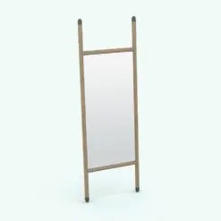 Tubes Standing Revit Mirror Family rendered in 3D and with a light colored wood finish with black accents. This family is fully parametric and easy to use, not to mention that it is also render-ready! Just load it into your project, load the materials and hit the render button for instant results. Don't wait any longer and get this Tubes Standing Revit Mirror Family now!