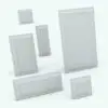 Two Toned Wood Revit Picture Frame in different sizes and configurations to showcase its parametric flexibility. Ideal for modern interior design projects, this Revit picture frame family will add a touch of coziness and livability to your 3D renders.