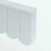 Valance Dual Shape Curtain Revit Family corner detail to show the shapes better. This Revit family is fully parametric, easy to use and render ready. Just load it into your project, select the materials that match your Revit project or use the provided ones and hit the render button for instant results. Don't let this opportunity go by and add this Valance Dual Shape Curtain Revit Family to your cart today.