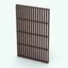 Vertical-Horizontal Partition Wall Revit Family rendered in a dark-colored wood finish. Ideal for residential, commercial or hospitality settings, this partition wall Revit family is the perfect complement to your open concept architectural designs.