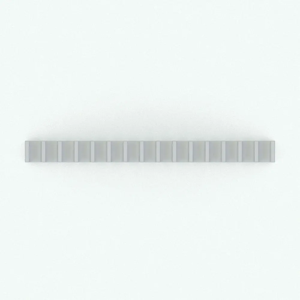 Revit Family / 3D Model - Vertical and Horizontal Space Divider Top View Vertical-Horizontal Partition Wall Revit Family in top view and rendered in black and white (ambient occlusion style). Fully parametric and easy to use, this partition wall Revit family will transform your spaces from simple to elegant and rich in a few clicks. Don't wait any longer and get this Vertical-Horizontal Partition Wall Revit Family now!
