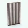 Vertical Boards Partition Wall Revit Family rendered in a dark chocolate wood finish. Ideal for residential, commercial, office or hospitality settings, this partition wall Revit family can help you to softly divide your open concept spaces without compromising views and light.