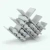 W-Wine Bar Revit Family in a different configuration, where up to 4 bottles can be placed per 