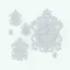 Baroque Wall Clock Decoration Revit Family in different parametric sizes to showcase its versatility.