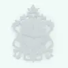 Baroque Wall Clock Decoration Revit Family rendered in ambient occlusion. It is fully parametric and it matches well with other decoration Revit families.