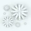 Modern Wall Clock Revit Family in different sizes to showcase its parametric flexibility. This decoration Revit family is ideal for modern and contemporary spaces. Use the provided Revit materials or use your own for even more control on the look.