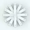 Modern Wall Clock Revit Family rendered in ambient occlusion mode to see all the details better. Use your own textures/materials or the provided ones to create your own look and feel.