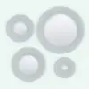 Dots Revit Mirror Family rendered in black and white (ambient occlusion style) to see the details better and shown in different sizes to showcase its parametric flexibility. Ideal for modern/contemporary interior design projects, this Dots Revit Mirror Family will transform your spaces in a few clicks. Add it to your cart today and see for yourself.