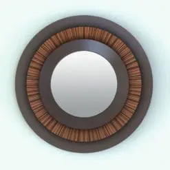 Layers Wall Mirror Revit Family rendered in 3D and in a dark colored palette. Ideal for modern/contemporary interior design projects, this Revit mirror will turn your walls into focal points that will make your 3D renderings feel alive. Don't wait any longer and add this Layers Wall Mirror Revit Family to your cart today.
