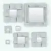 Waves Wall Mirror Revit Family in different sizes and configurations to showcase its parametric flexibility. Use both layers on the waves or just one layer to create a different look. Customize the materials to create a more unique look. Don't wait any longer and get this Waves Wall Mirror Revit Family today.