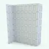 Modern geometric wall molding in ambient occlusion mode, emphasizing the panel’s detailed geometric structure.