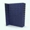 Modern pyramid design wall cladding Revit family with a light wood texture, rendered in V-Ray, showcasing bold 3D pyramid patterns.
