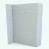 Pyramid design wall cladding in ambient occlusion mode, emphasizing its sharp, three-dimensional textures and clean lines.