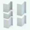 Various configurations of clean lines wall cladding, demonstrating customizable frame thickness, square layout, and panel height; making it a much better alternative than a simple Revit wall sweep.