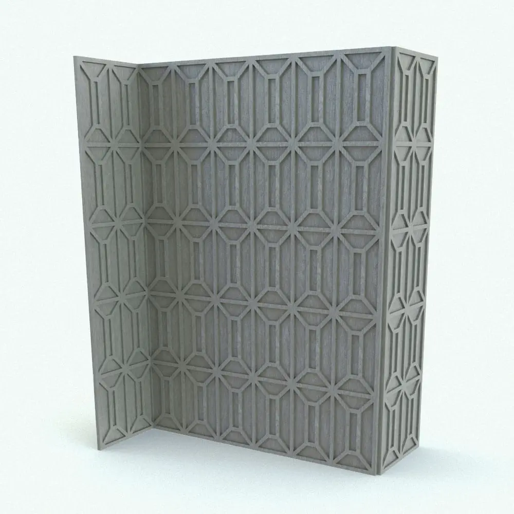 Modern Lattice Wall Cladding Revit family Rendered in V-Ray Modern lattice design wall cladding Revit family in light wood, rendered in V-Ray, showcasing intricate geometric patterns and clean craftsmanship.