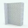 Modern lattice design wall cladding in ambient occlusion mode, emphasizing its intricate geometric structure and depth.