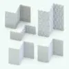 Multiple variations of this diamond pattern family wall cladding, highlighting customizable panel height and diamond size.