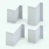 Wall Molding French-Style Revit Family showcasing customizable sizes and panel configurations.