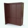 Minimalistic wall molding in wood material, rendered in V-Ray, showcasing a modern French-style design.