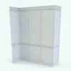 Minimalistic wall molding in ambient occlusion mode, emphasizing the panel's clean lines and simple structure.