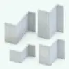 Various design configurations of the elegant wall molding family, showcasing flexible parameters like height, square width, and chair rail customization.
