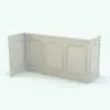 French Revit Cladding Wall Trim family rendered in 3D with a light colored finish to accentuate the profiles. Ideal to make your simple walls stand out and look elegant, refined and with a touch of European, this fantastic-looking line-based Revit family is the perfect complement to make your 3D renderings stand out. Don't wait any longer and add this French Revit Cladding Wall Trim to your cart today.