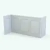 French Revit Cladding Wall Trim in 3D and rendered in black and white (ambient occlusion style) to showcase the details a lot better. This family is fully parametric, easy to use and render-ready. Just load it into your project, select the materials and hit the render button for instant results. Don't wait any longer and get this French Revit Cladding family today.