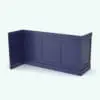 3D render of this customizable Contemporary Wall Molding Revit Family in a modern style, showcasing blue-colored paneling. Ideal for dressing up your walls and make them look finished and elegant, this line-based Revit family will transform your spaces in just a few clicks. Don't let this opportunity go by and add this Contemporary Wall Molding Revit Family to your cart today.