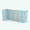 Render of this vertical wall cladding Revit family, showcasing sleek, evenly spaced paneling with a modern finish. A great alternative to French-style wall moldings.