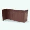 3D render of a French-style wall molding Revit family, featuring classic paneling and decorative top trim in a rich wood finish. Ideal to make your simple walls stand out, this Classic French Wall Molding Revit Family with Ornate Paneling will transform your renders in just a few clicks.