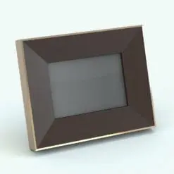 Wood Slanted Profile Revit Picture Frame in 3D and rendered with a dark wood finish with metallic outer frame to add contrast. This fully parametric family is ideal for all your interior design projects since it not only serves as a table frame, but also as a wall picture frame (or art piece). Get this Wood Slanted Profile Revit Picture Frame family now and see for yourself.