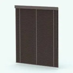 Wooden Revit Blinds Family rendered in 3D in a dark chocolate wood finish material. This family is the perfect complement to your Revit windows since it will make them look finished and it will make your projects look livable. Fully parametric and easy to use, this Wooden Revit Blinds Family will transform your spaces in just a few clicks. Don't wait any longer and get it today.