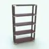 Wooden Boards Revit Bookshelf Family rendered in dark colored wood finishes and metallic corner accents to add visual contrast. Ideal for modern interior design projects, this bookshelf Revit family is the perfect complement to make your renders stand out. Get it today!