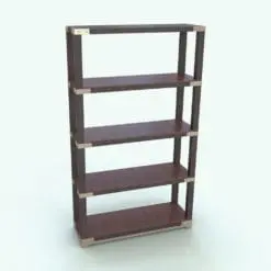 Wooden Boards Revit Bookshelf Family rendered in dark colored wood finishes and metallic corner accents to add visual contrast. Ideal for modern interior design projects, this bookshelf Revit family is the perfect complement to make your renders stand out. Get it today!