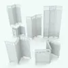 Wooden Screen Revit Folding Partition Family in different sizes and configurations to showcase its parametric flexibility. Ideal for all type of projects, this Revit folding partition family will elevate your projects and 3D renderings to the next level in a few clicks.