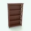 X-Shapes Revit Bookshelf Family rendered in a cherry wood finish. Ideal for modern interior design projects, this Revit family will make your 3D renderings stand out. With many parameters to adjust, it seamlessly blends with your project requirements, so don't wait any longer and get this Revit bookshelf family today.