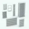X-Shapes Revit Bookshelf Family in different sizes and configurations to showcase its parametric versatility. Change the height, the width, the depth, the number of shelves and more to make this Revit family blend seamlessly with your project aesthetics. Don't wait any longer and add this X-Shapes Revit Bookshelf Family to your cart today.