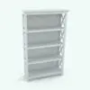 X-Shapes Revit Bookshelf Family rendered in 3D and in black and white (ambient occlusion style) to show the shapes better. Ideal for residential, office or even commercial spaces, this Revit bookshelf family will transform your Revit projects in a few clicks. Also, take a look at our wide selection of decoration Revit families that you can use to dress up this bookshelf.