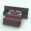 Box Stands Revit Bed Family in 3D and rendered in a dark gray wood finish with red, white and light gray textiles. Ideal for modern and contemporary interior design projects, this realistic-looking Revit bed will transform your spaces in just a few clicks. Don't let this opportunity go by and add this Box Stands Revit Bed Family to your cart today.
