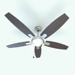 Big Light Ceiling Fan Revit Family in 3D and rendered with dark chocolate wood blades and metallic accents. Ideal for modern and contemporary interior design projects, this photorealistic-looking ceiling fan Revit family will make your spaces look finished and alive. Get it today and see for yourself.