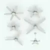 Curved Blades Ceiling Fan Revit Family in different sizes and configurations to showcase its parametric versatility. This Revit family allows you to change the number of blades, the blades length, the drop from the ceiling and much more to seamlessly blend with your project. Don't let this opportunity pass and add this Curved Blades Ceiling Fan Revit Family to your cart today.