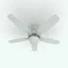 Curved Blades Ceiling Fan Revit Family in 3D and rendered without any materials (ambient occlusion style) to showcase the details better. This Revit family is fully parametric, easy to use and render-ready. Just load it into your project, select the materials and hit the render button for instant results. Ideal for adding a touch of livability to your 3D renderings and spaces, this Curved Blades Ceiling Fan Revit Family will elevate your projects to new heights in no time.