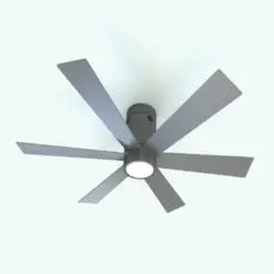 Sleek Modern Ceiling Fan Revit Family in 3D and rendered in a dark gray finish that accentuates its industrial look. Ideal for residential, industrial, commercial, hospitality and other settings, this fully parametric ceiling fan Revit family will make your spaces stand out in just a few clicks. Get it now and see for yourself.