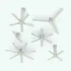 Sleek Modern Ceiling Fan Revit Family in different sizes and configurations to showcase its parametric flexibility. This Revit family allows you to change the number of blades, the length of the blades, the height of the housing and more to fully customize it to match your project. Don't waste any more time and add this Sleek Modern Ceiling Fan Revit Family to your cart today.