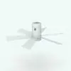 Sleek Modern Ceiling Fan Revit Family in a different 3D view to show all the parts and angles of this ceiling fan Revit family. Ideal for residential, industrial, commercial and hospitality settings, this fully parametric and easy to use ceiling fan Revit family will elevate your renders to new heights instantly.