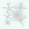 Sphere Revit Ceiling Fan Family in different sizes and configurations to showcase its parametric flexibility. This Revit family allows you to change the number of blades, the length of the blades, the drop from the ceiling, the materials and much more to fully customize it to fit any of your projects. Don't wait any longer and add this Sphere Revit Ceiling Fan Family to your cart today.