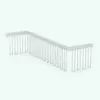 U-Shape Balusters Revit Railing Family in 3D and rendered in black and white (ambient occlusion style) to see the details and shapes better. This Revit family is fully parametric, easy to use and ready to render. Just load it into your project, select the materials that match you design (or use the default ones) and hit the render button for instant results. Don't wait any longer and add this U-Shape Balusters Revit Railing Family to your cart today.