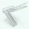 Revit Family / 3D Model - U-Shape Baluster Railing on Stair 1. Whether straight, curved, u-shape or any other type of stair, this parametric Revit railing will adapt to any stair.